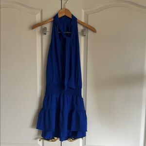 Krisa Blue Halter Dress NWT